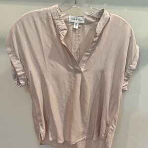 Cloth & Stone Beige Rayon & Tencel Blouse